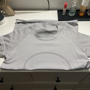 Striped lululemon swiftly tech short sleeve